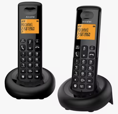 TELEFONO DECT ALCATEL E160 BLACK DUO CALL BLOC